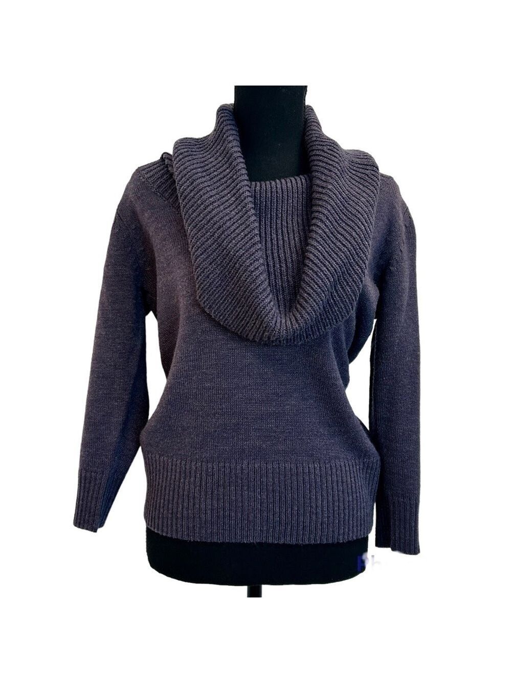 JOE Fresh purple chunky knit cowl neck sweater Sz S